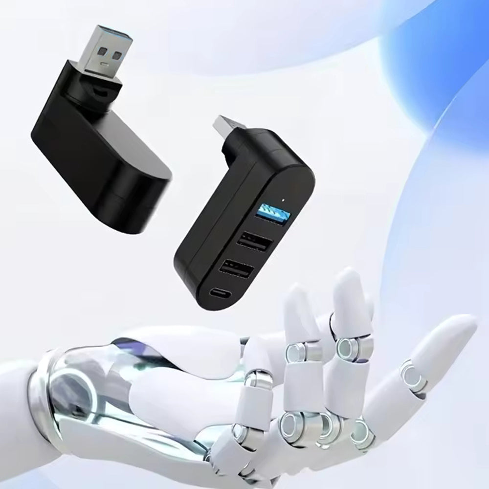 Hub USB Techsuit H17 SplitterNode, 4in1, Crni