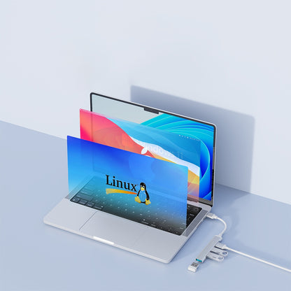 USB Hub Techsuit H19 PolarisBridge, 4in1, Sivo Beli