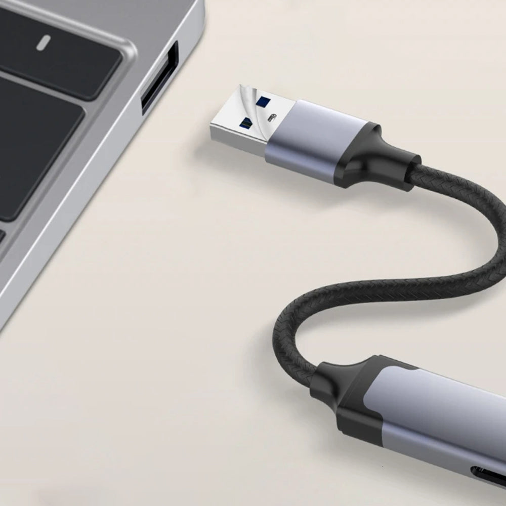 USB Hub Techsuit H19 PolarisBridge, 4in1, Sivo Beli