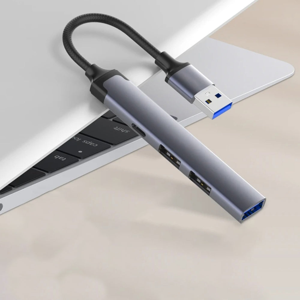 USB Hub Techsuit H19 PolarisBridge, 4in1, Sivo Beli