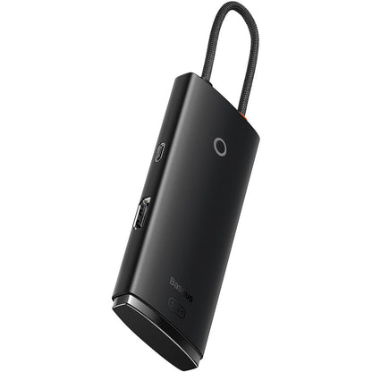 Hub USB-C Baseus Lite, 3 X USB-A 3.0 - USB-C - HDMI, Crna WKQX040001