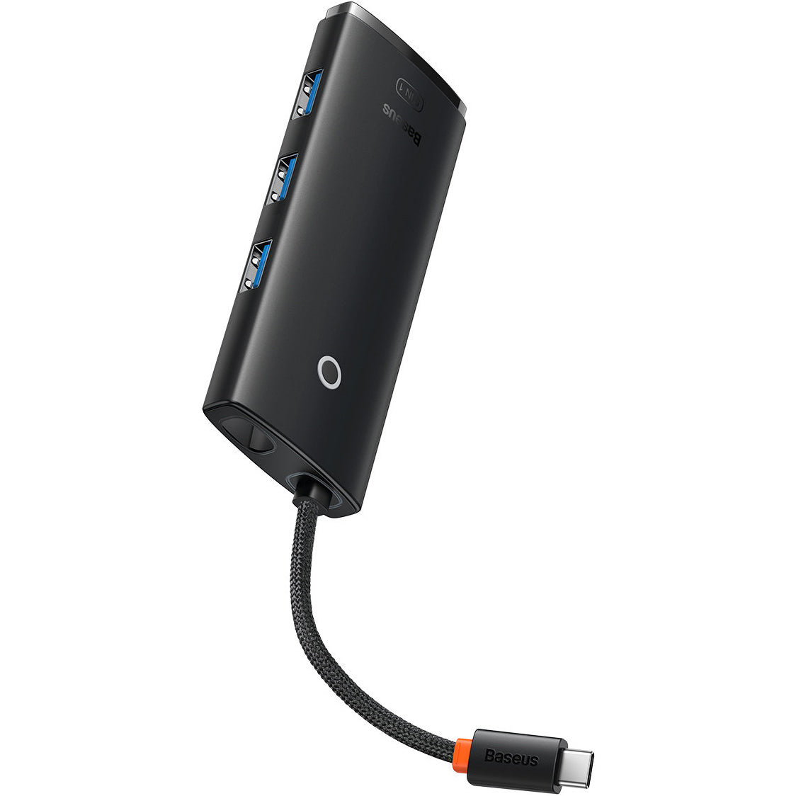 Hub USB-C Baseus Lite, 3 X USB-A 3.0 - USB-C - HDMI, Crna WKQX040001