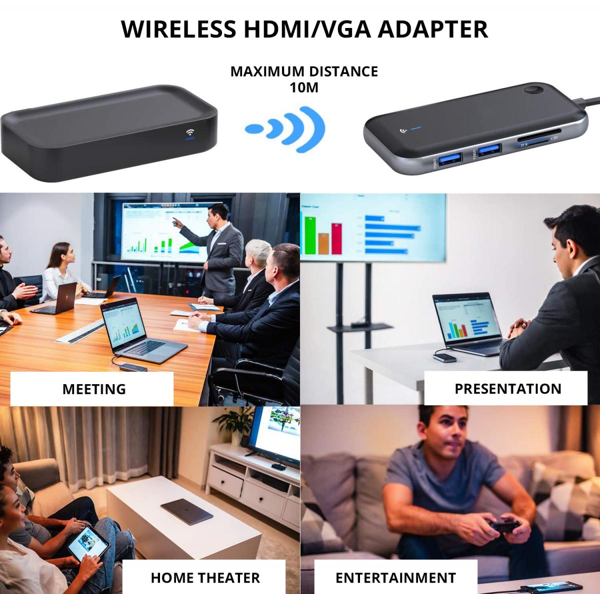 USB-C Hub SiGN, 1 x USB-C - 1 x HDMI - 1 x VGA - 1 x Jack 3.5mm, Crni SN-TVBT01