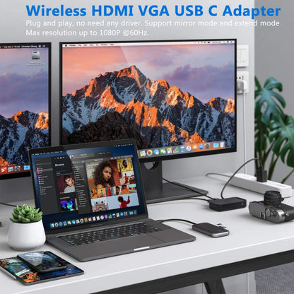 USB-C Hub SiGN, 1 x USB-C - 1 x HDMI - 1 x VGA - 1 x Jack 3.5mm, Crni SN-TVBT01