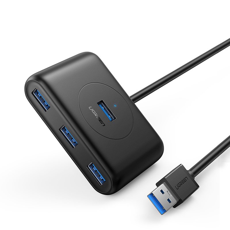 Hub USB UGREEN CR113, 4 x USB-A 3.0, 1m, Crni