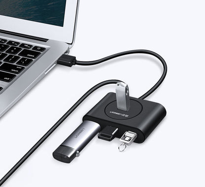 Hub USB UGREEN CR113, 4 x USB-A 3.0, 1m, Crni