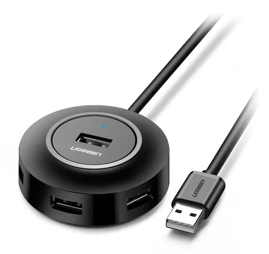 USB Hub UGREEN CR106, 4 x USB-A, 1m, Crni