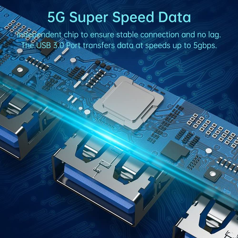 Hub USB / USB-C Techsuit H8 DataBridge, 4in1, Sivi