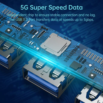 Hub USB / USB-C Techsuit H8 DataBridge, 4in1, Sivi