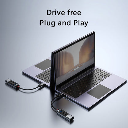 Hub USB / USB-C Yesido HB19, 4in1, Sivi