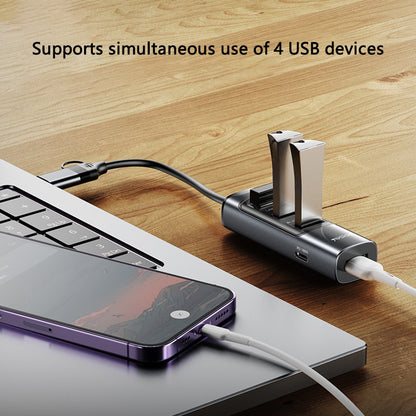 Hub USB / USB-C Yesido HB20, 5in1, Sivi