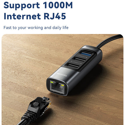 Hub USB / USB-C Yesido HB21, 5in1, Sivi