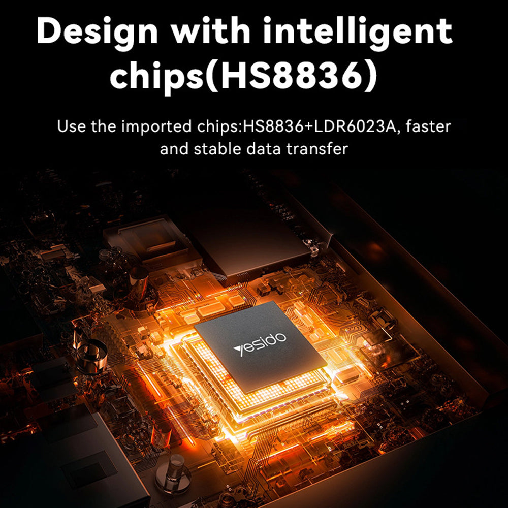 Hub USB / USB-C Yesido HB21, 5in1, Sivi