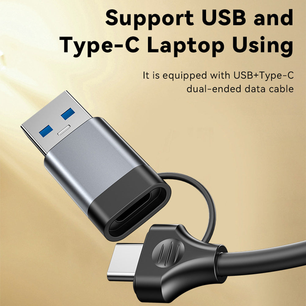 Hub USB / USB-C Yesido HB21, 5in1, Sivi