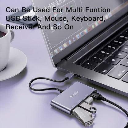 Hub USB Yesido HB12, 4in1, Sivi