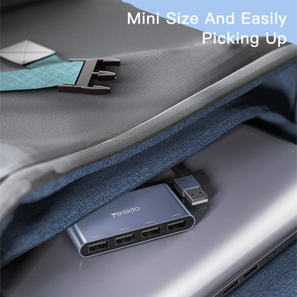 Hub USB Yesido HB12, 4in1, Sivi