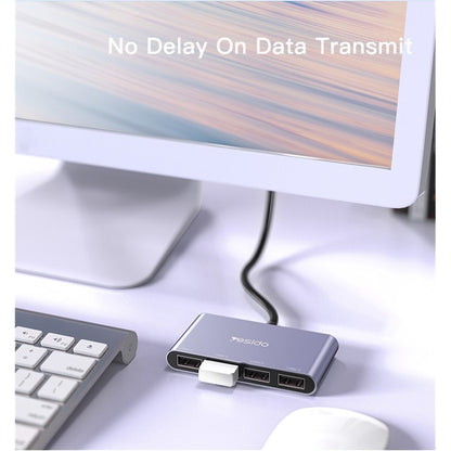 Hub USB Yesido HB12, 4in1, Sivi