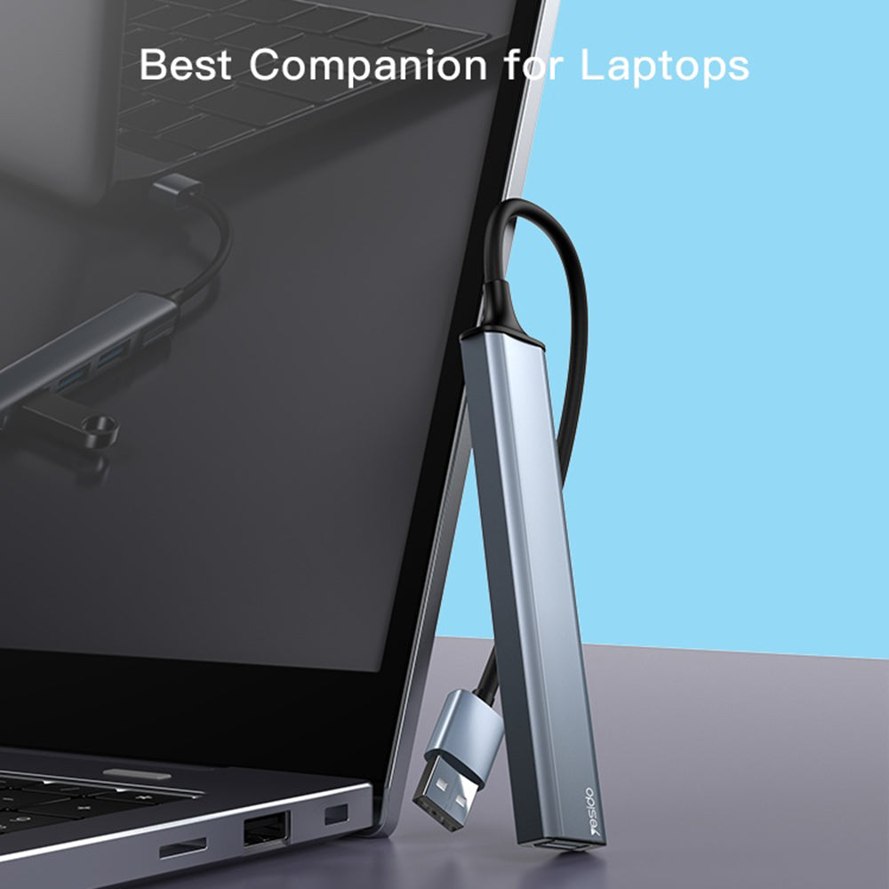 Hub USB Yesido HB18, 4in1, Sivi