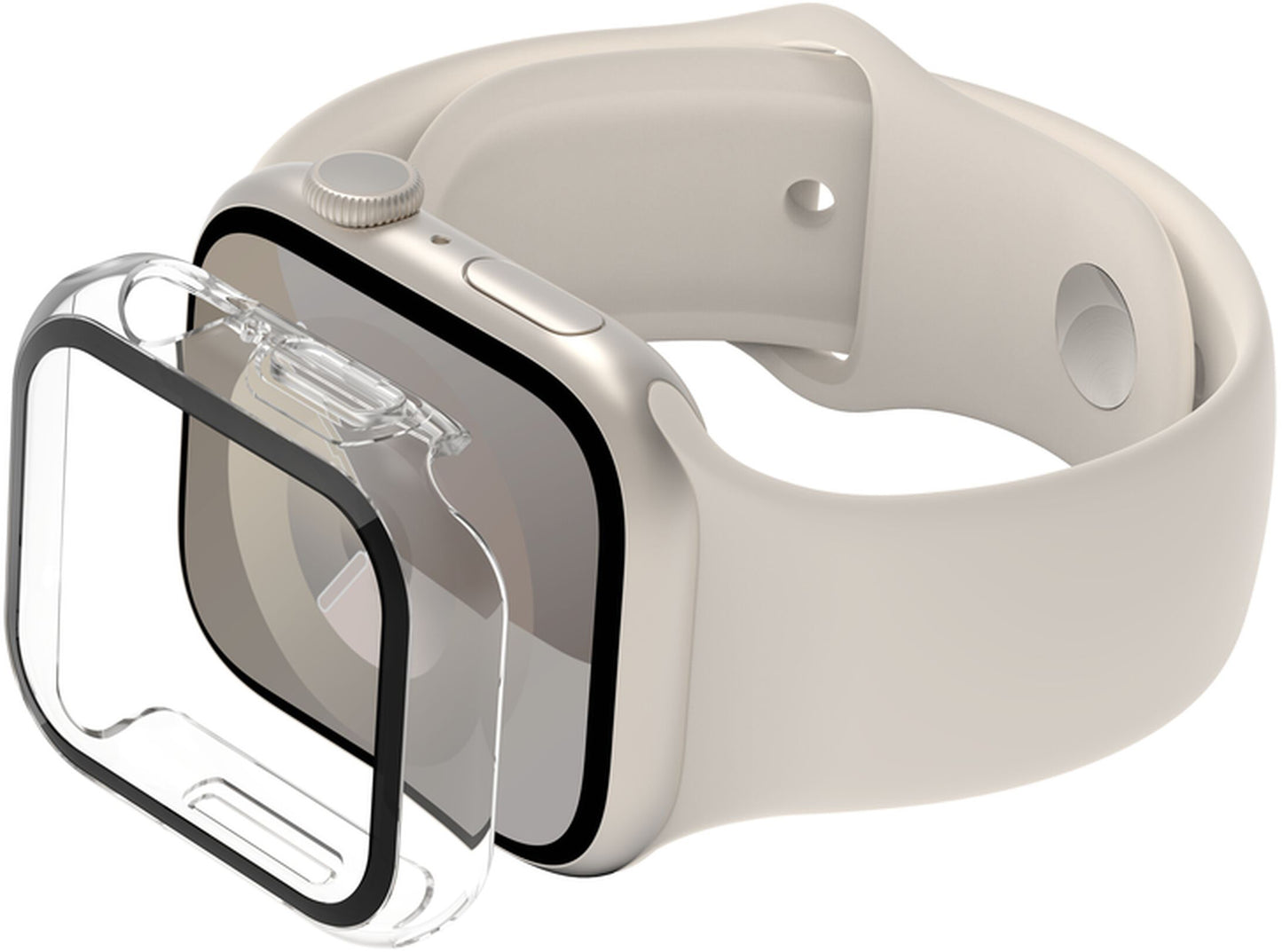 Futrola Belkin ScreenForce TemperedCurve za Apple Watch 40mm / 41mm Series, Providna OVG003zzCL