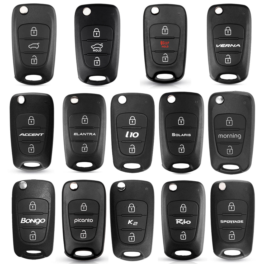 Futrola za auto ključeve Techsuit 2003.04 za Hyundai Elantra / Kia Picanto, Crna