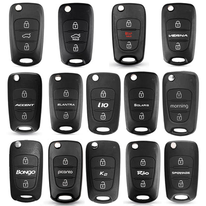 Futrola za auto ključeve Techsuit 2003.04 za Hyundai Elantra / Kia Picanto, Crna
