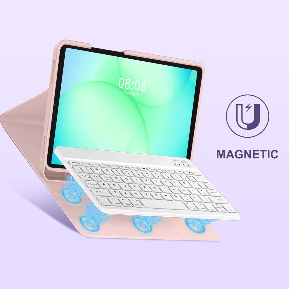 Futrola sa tastaturom za Samsung Galaxy Tab A11+ / Tab A9+, Tech-Protect, SC PEN, Roze