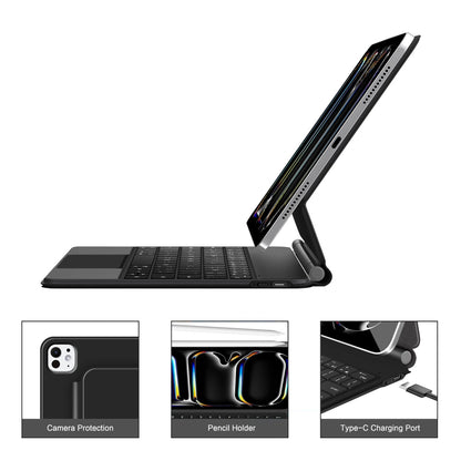 Futrola sa tastaturom za Apple iPad Pro 11 (2025) / (2024), Tech-Protect, SmartCase Magnetic, Crna