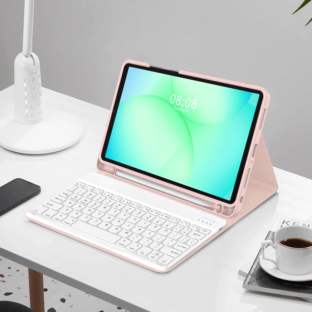 Futrola sa tastaturom za Samsung Galaxy Tab A11+ / Tab A9+, Tech-Protect, SC PEN, Roze