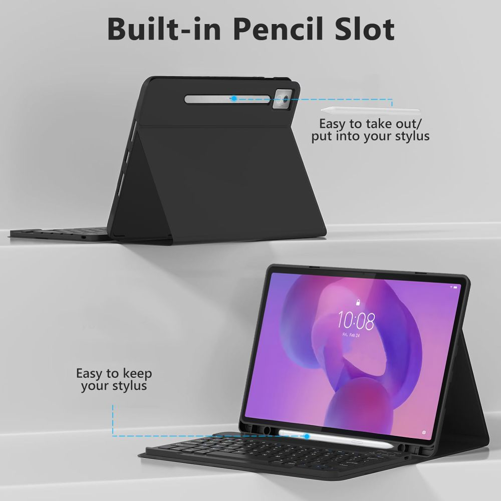 Futrola sa tastaturom za Lenovo Idea Tab Pro, Tech-Protect, SC PEN, Crna
