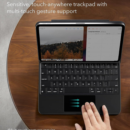 Futrola sa tastaturom za Apple iPad (2025) / (2022), ESR, Rebound, Crna, Refabrikovana
