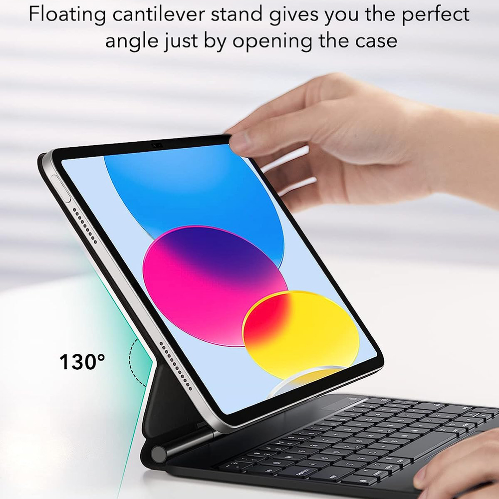 Futrola sa tastaturom za Apple iPad (2025) / (2022), ESR, Rebound, Crna, Refabrikovana
