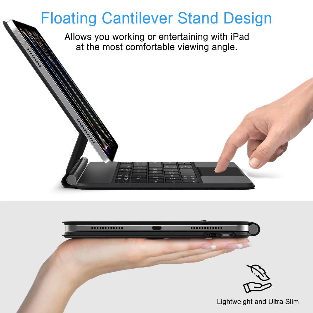 Futrola sa tastaturom za Apple iPad Pro 11 (2025) / (2024), Tech-Protect, SmartCase Magnetic, Crna