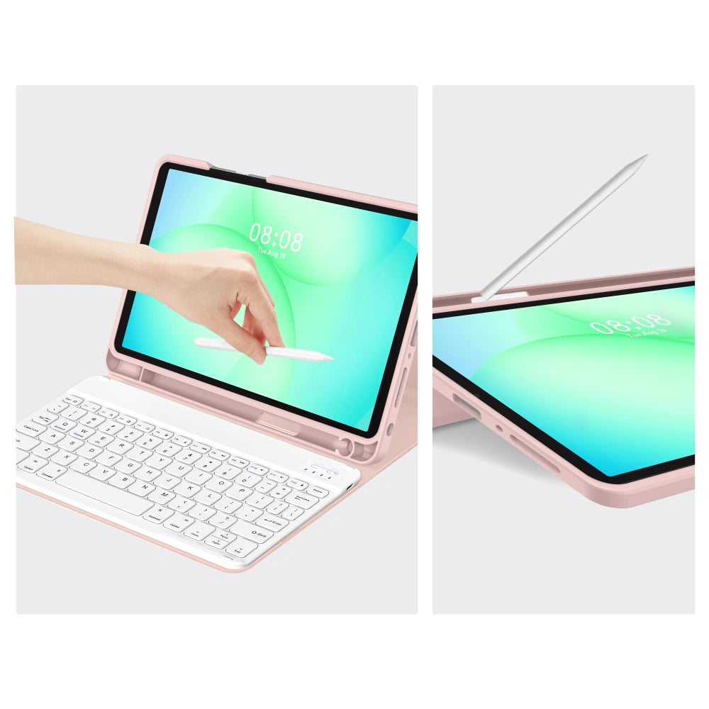 Futrola sa tastaturom za Samsung Galaxy Tab A11+ / Tab A9+, Tech-Protect, SC PEN, Roze