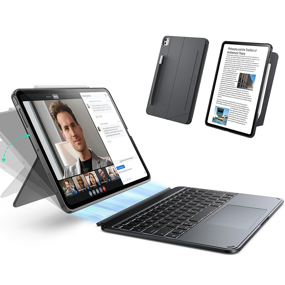 Futrola sa Tastaturom za Apple iPad (2025) / (2022), ESR, Shift, Siva