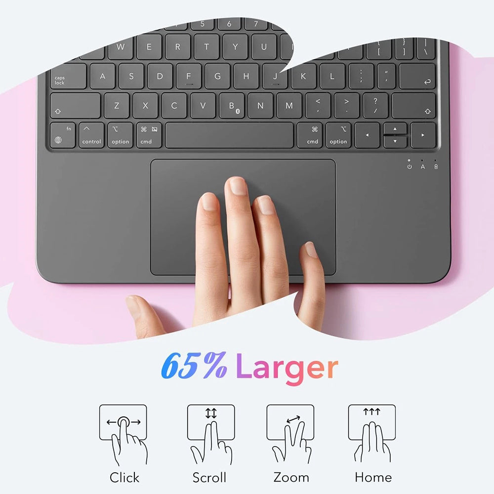 Futrola sa tastaturom za Apple iPad Air 11 (2026) / iPad Air 11 (2025) / Air 11 (2024) / Air (2022) / Air (2020), ESR, Flex, Siva