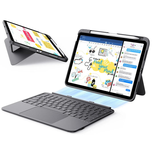 Futrola sa tastaturom za Apple iPad Air 11 (2026) / iPad Air 11 (2025) / Air 11 (2024) / Air (2022) / Air (2020), ESR, Flex, Siva