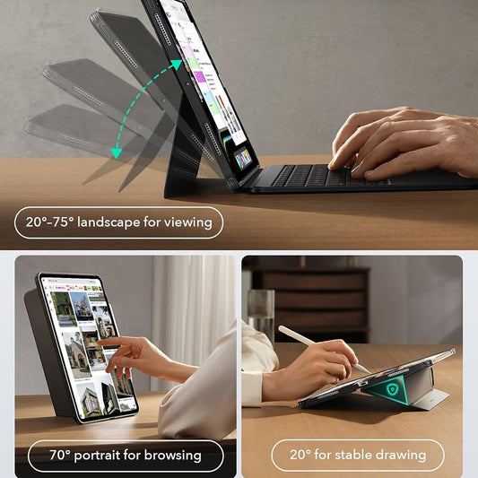 Futrola sa tastaturom za Apple iPad Air 11 (2025) / Air 11 (2024) / Air (2022) / Air (2020), ESR, Shift, Siva