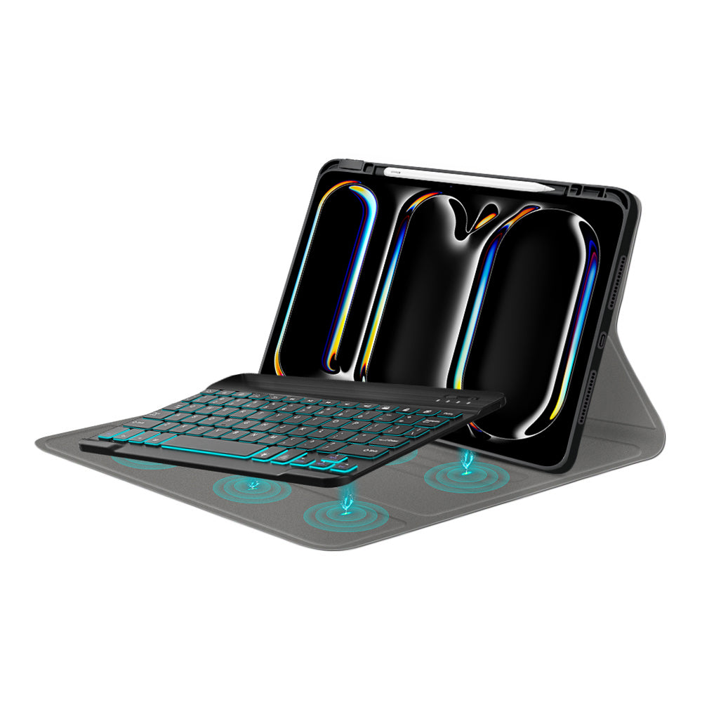 Futrola sa tastaturom za Apple iPad Pro 11 (2024), Techsuit, CozyTab, Crna
