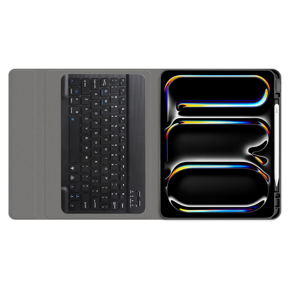 Futrola sa tastaturom za Apple iPad Pro 11 (2024), Techsuit, CozyTab, Crna