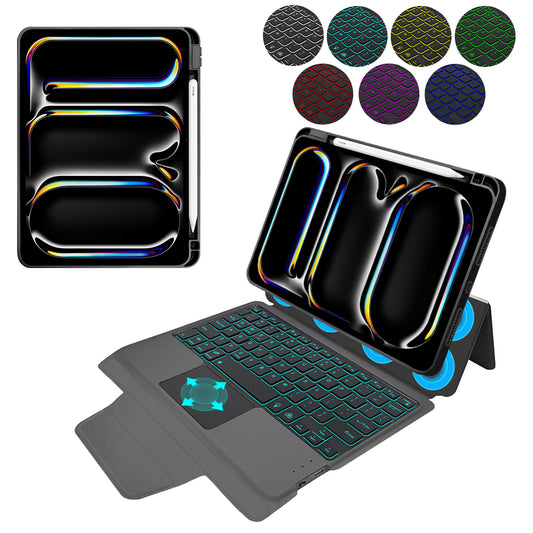 Futrola sa tastaturom za Apple iPad Pro 11 (2024), Techsuit, KeyTab Pro, Crna