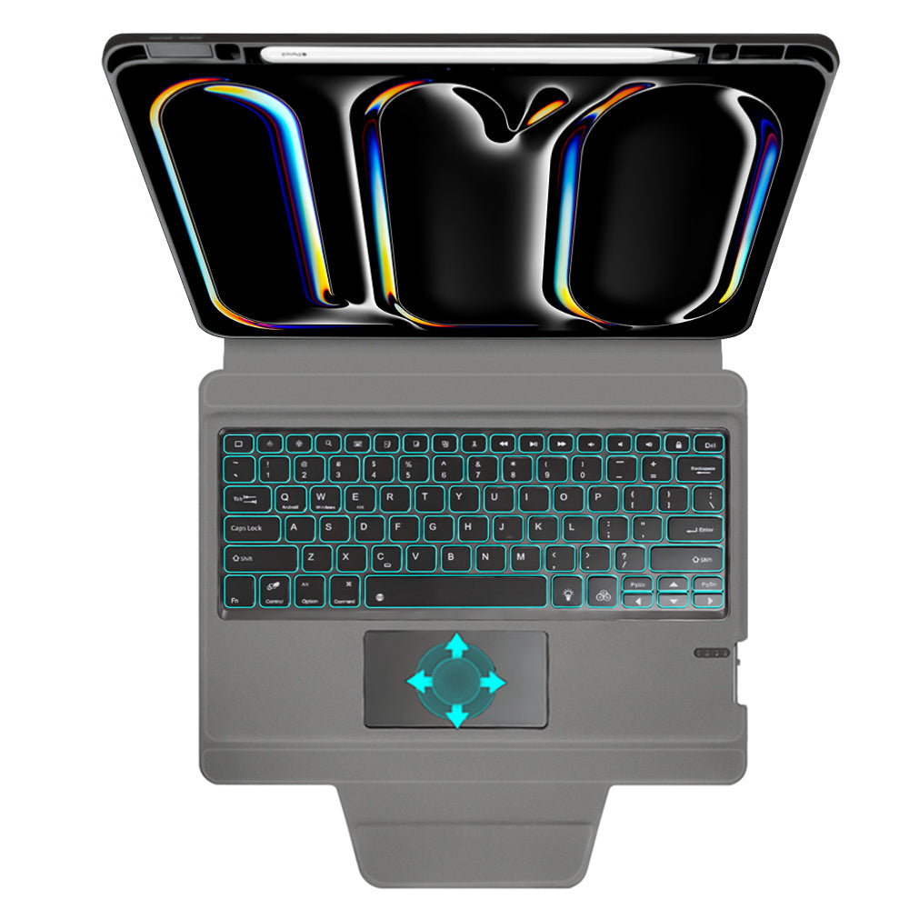 Futrola sa tastaturom za Apple iPad Pro 13 (2024), Techsuit, KeyTab Pro, Crna