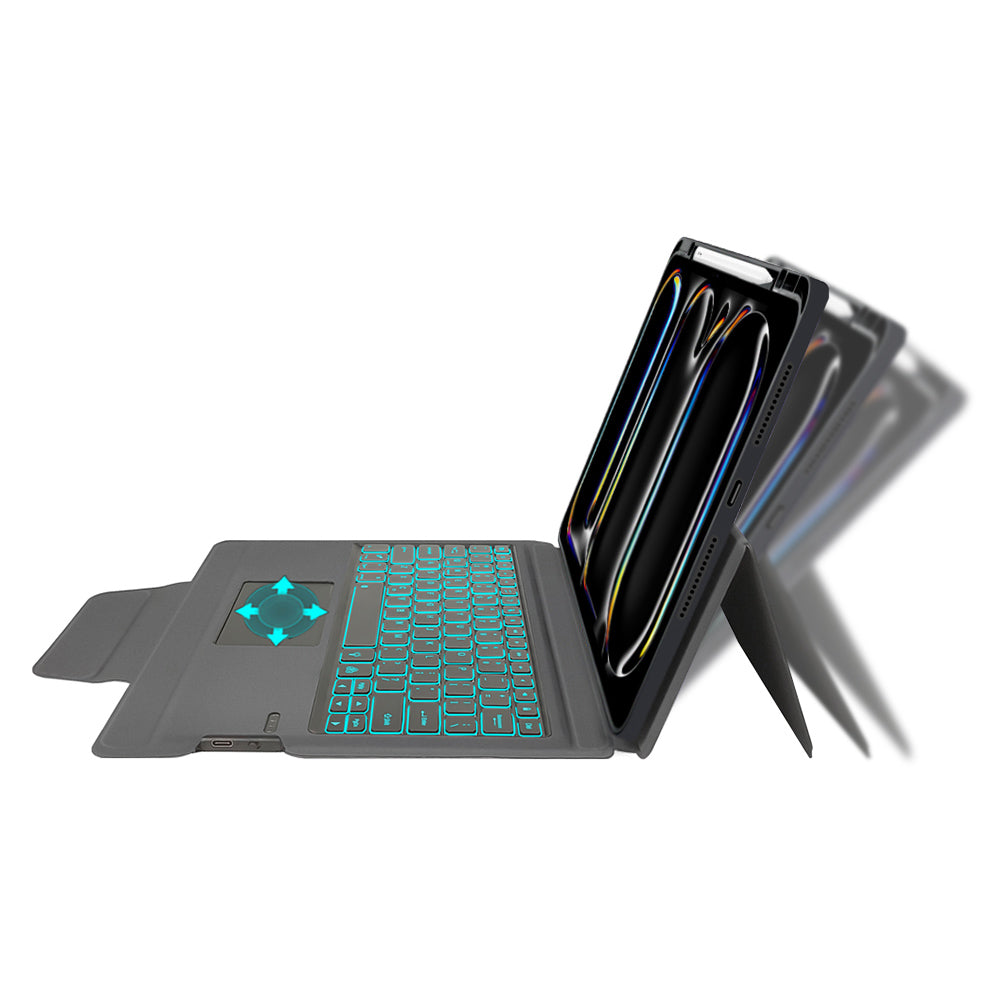 Futrola sa tastaturom za Apple iPad Pro 13 (2024), Techsuit, KeyTab Pro, Crna
