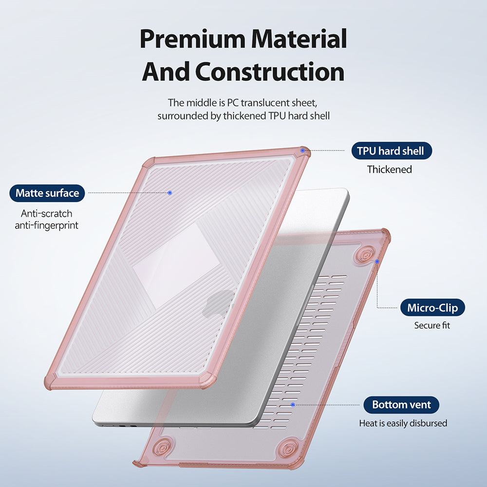 Futrola DUX DUCIS LCGH za Apple MacBook Pro 14inch (2023) / (2021), Roze