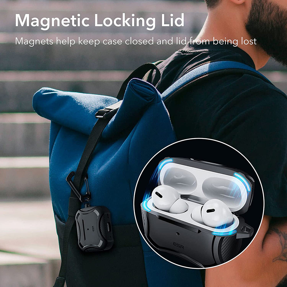 Futrola ESR Cyber Armor Tough za Apple AirPods Pro Series, Crna
