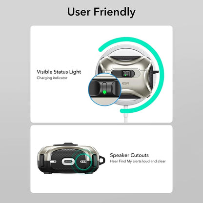 Futrola ESR Cyber FlickLock za Apple AirPods Pro 3, Siva