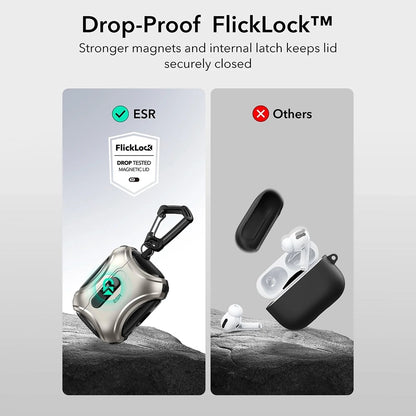 Futrola ESR Cyber FlickLock za Apple AirPods Pro 3, Siva