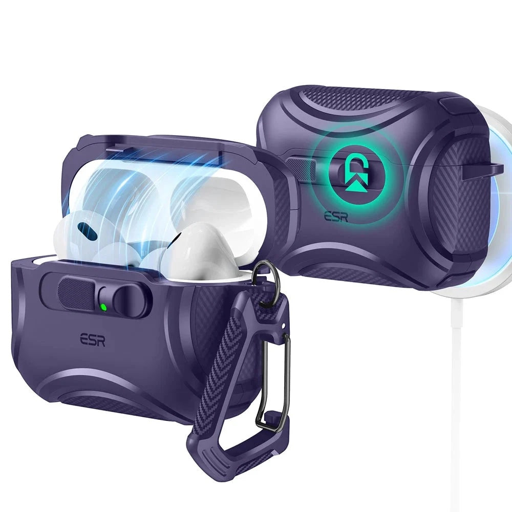 Futrola ESR Cyber FlickLock za Apple AirPods Pro 3, Ljubičasta