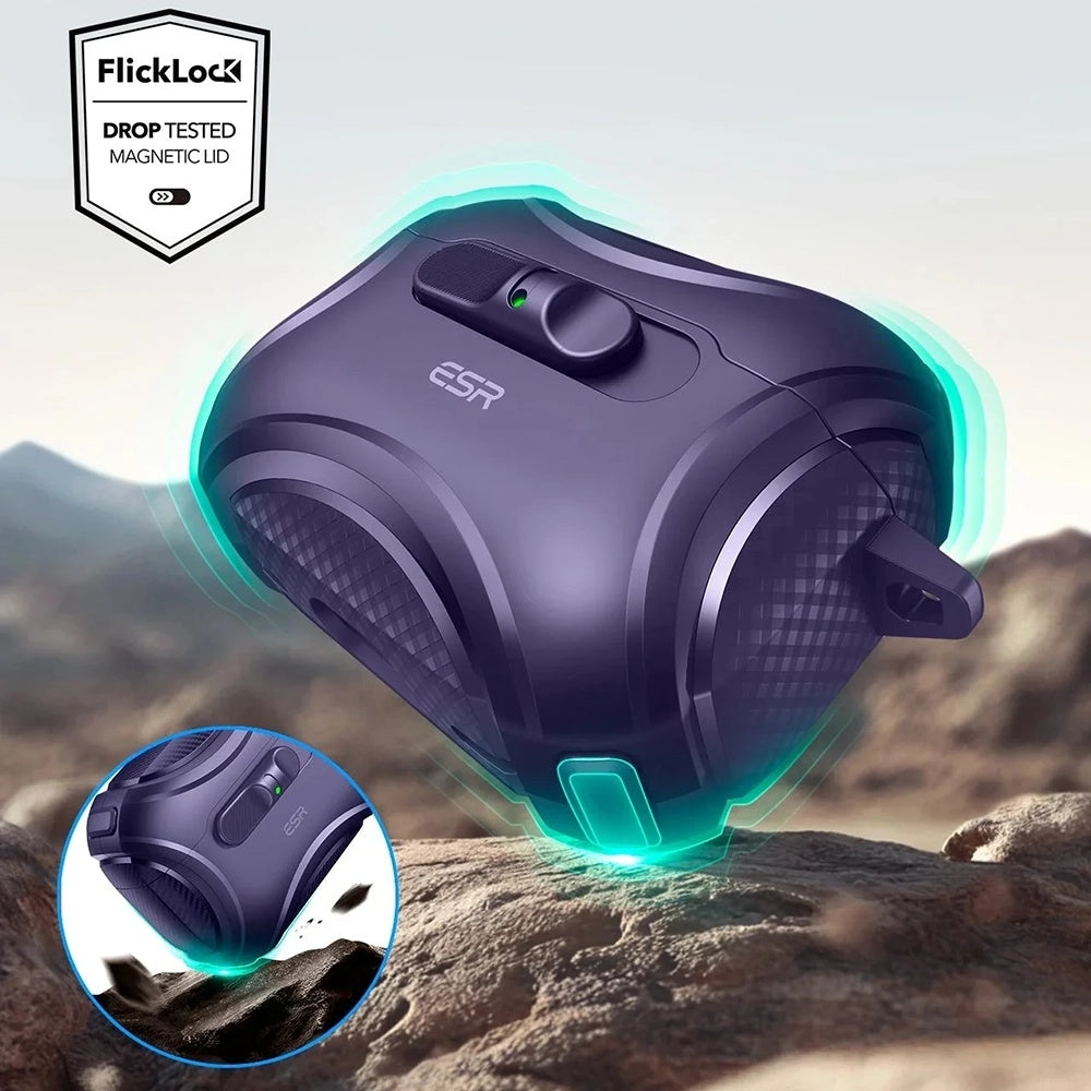 Futrola ESR Cyber FlickLock za Apple AirPods Pro 3, Ljubičasta