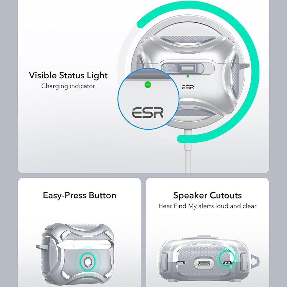 ESR Cyber futrola za Apple AirPods Pro Series, Siva