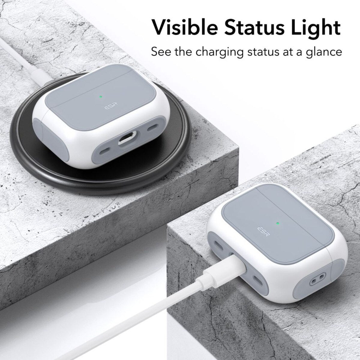 Futrola ESR Orbit Hybrid za Apple Airpods Pro 3, Bela